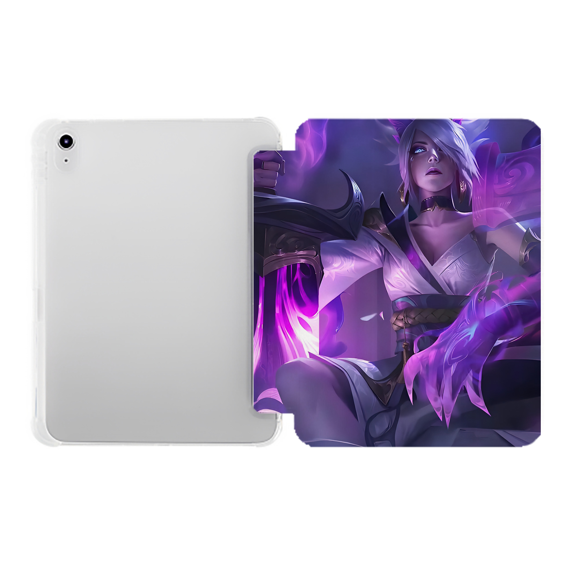 （画像用） リーグ・オブ・レジェンド League of Legends LOL IPad ケース ペン収納付き 三つ折りスタンド PUレザー×シリコン 対応機種9.5/10.5/10.9インチ